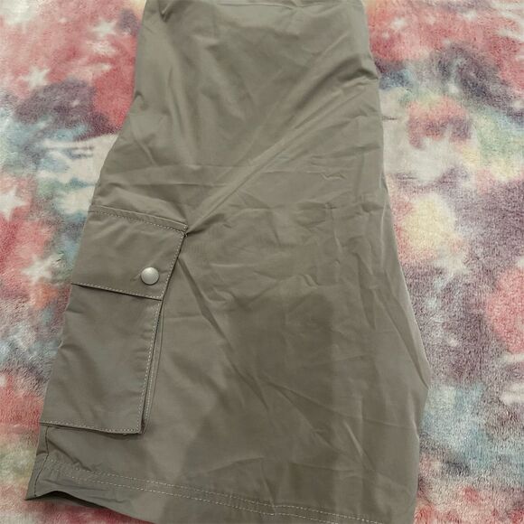 JumpStart Men's Grey Cargo Shorts M Moisture Wicking Quick Dry Elastic Waistband - Picture 4 of 5